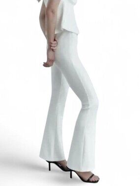 ZARA High Waist Flared Leggings - NWT - White